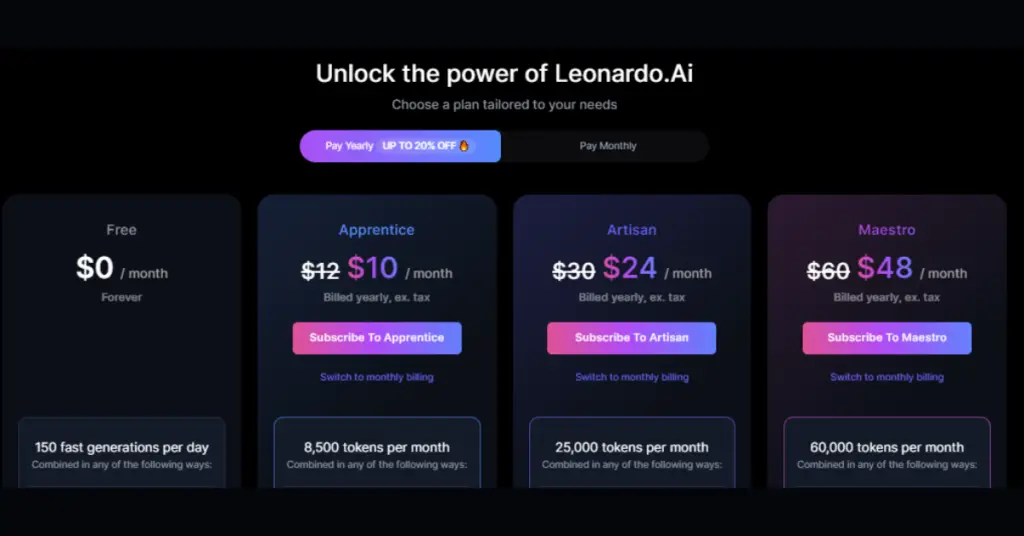 Leonardo.AI Subscription