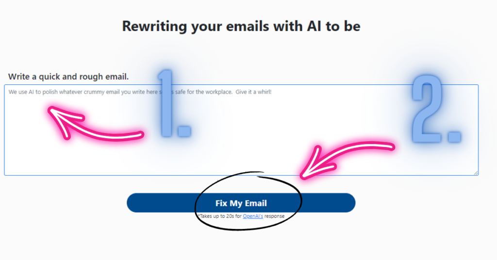 Polite Post AI Fix Email