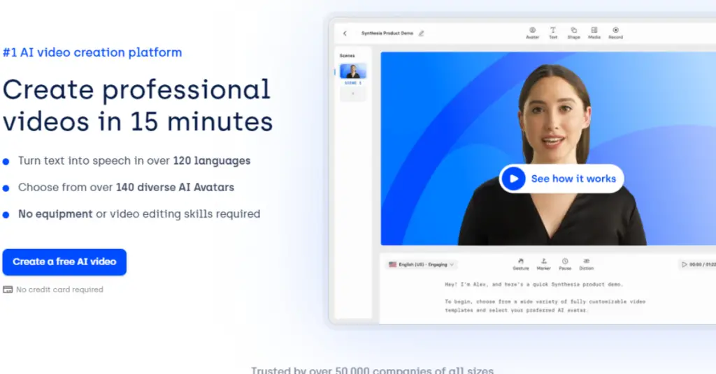 Synthesia.io AI free video