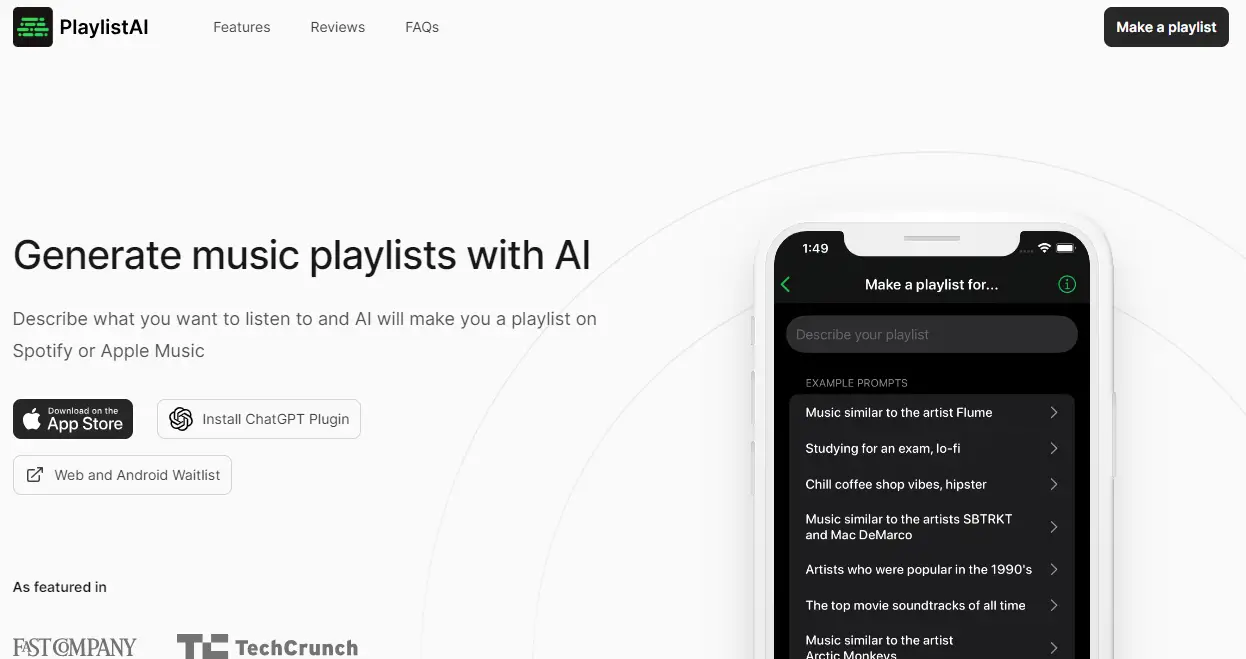 PlaylistAI: Best Spotify Playlist Generator (ChatGPT Plugin)