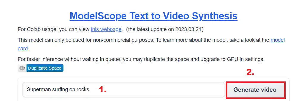 modelscope text to video synthesis