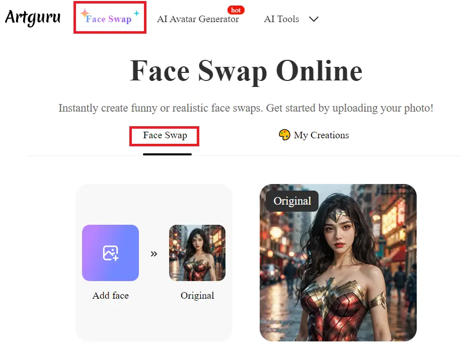 Artguru AI Face Swap