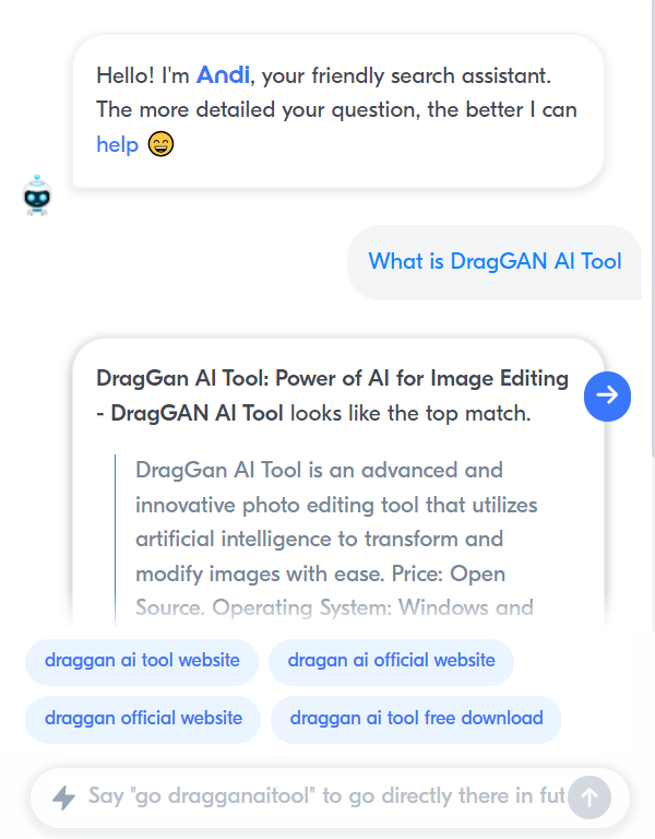 AndiSearch AI Assistant