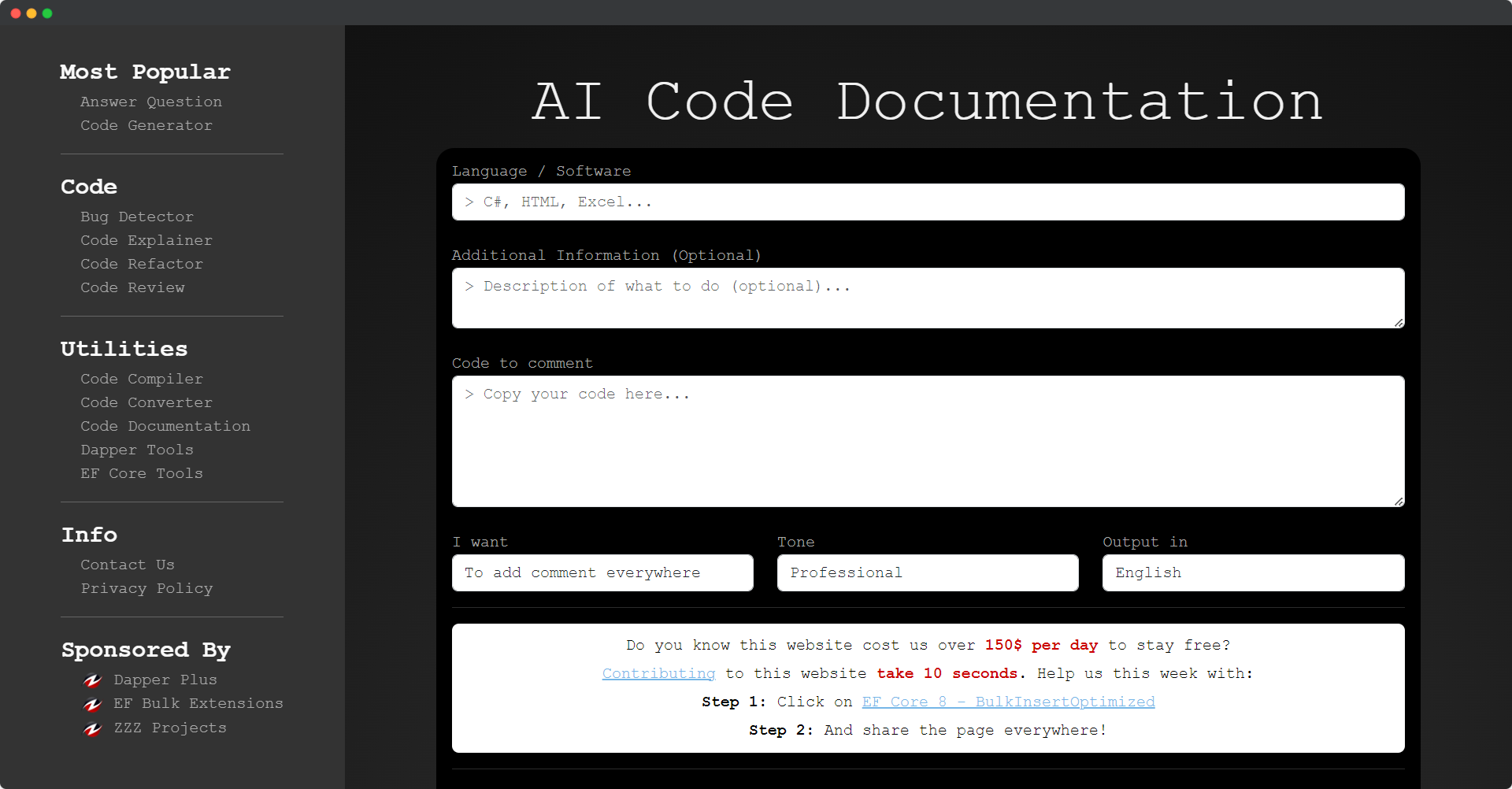 ZZZ Code AI: Free Code Generator, Bug Detector, Github